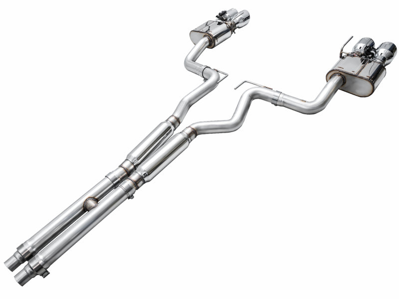 AWE Tuning AWE 2024 Ford Mustang GT Fastback S650 RWD SwitchPath Catback Exhaust w/ Quad Chrome Silver Tips 3025-42650 3025-42650 Photo - out of package