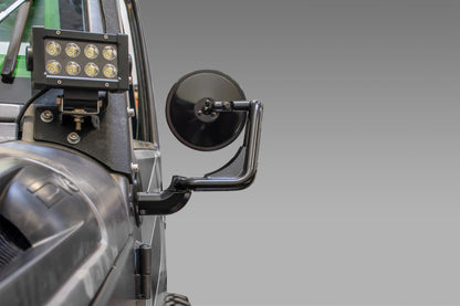 DV8 Offroad 07-18 Jeep Wrangler JK Tubular Trail Mirrors D-JP-190050-B D-JP-190050-B Photo - Mounted