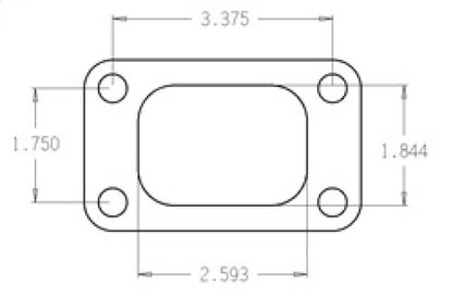 Cometic Turbo Flange Gasket T3/T4 Turbo Material: Spring Steel .010in C4514 Photo - Unmounted