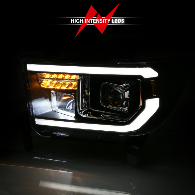 ANZO 2007-2014 Toyota Tundra Projector Light Bar H.L Black Amber(Led High Beam) (Halogen Version) 111447 111447 User 5