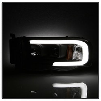 Spyder 02-05 Dodge Ram 1500 Light Bar Projector Headlights - Black (PRO-YD-DR02V2-LB-BK) 5084606 5084606 Photo - Unmounted