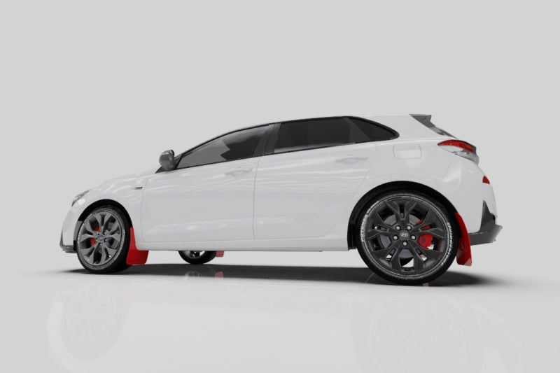Rally Armor 2019+ Hyundai Elantra N Line UR Black Mud Flap w/ Red Logo MF59-UR-BLK/RD MF59-UR-BLK/RD User 4