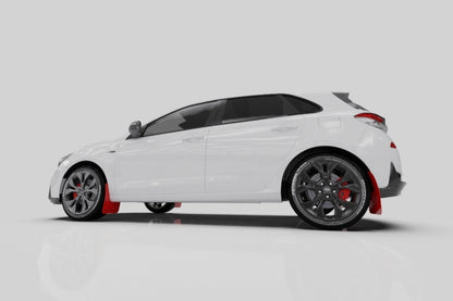 Rally Armor 2019+ Hyundai Elantra N Line UR Black Mud Flap w/ Red Logo MF59-UR-BLK/RD MF59-UR-BLK/RD User 4