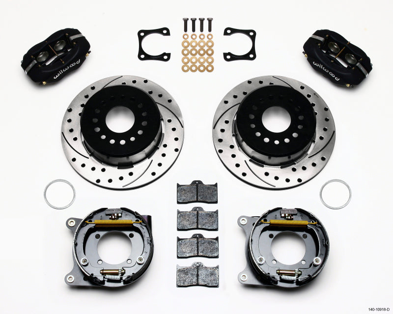 Wilwood Forged Dynalite P/S Park Brake Kit Drilled Chevy 12 Bolt-Spec 3.15in Brng Stggrd mt 140-10918-D 140-10918-D Photo - Primary