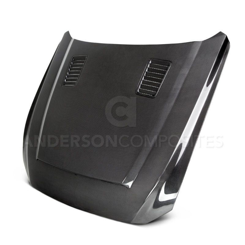 Anderson Composites 15-17 Ford Mustang Super Snake Double Sided Hood AC-HD15FDMU-SN-DS AC-HD15FDMU-SN-DS Photo - Primary