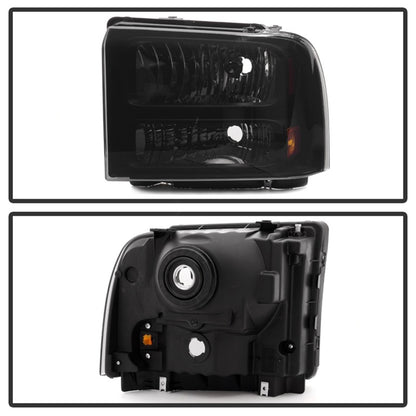 SPYDER Xtune Ford F250 F350 F450 Superduty Excursion 99-04 Headlights Black Smoked HD-JH-FF25099-HA-BSM 9033001 9033001 Photo - Unmounted