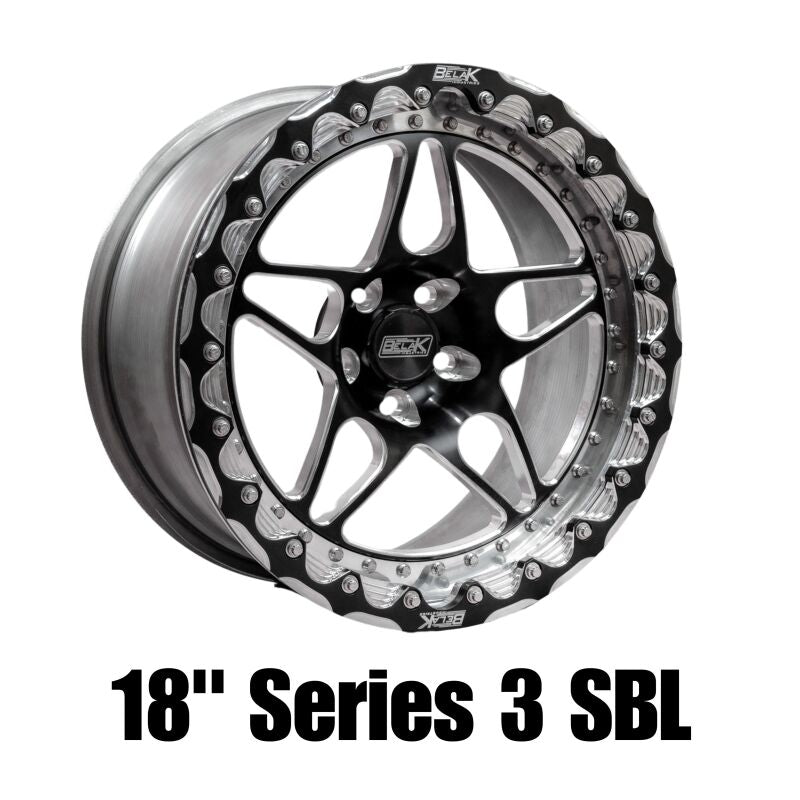 Belak Wheels Belak 18x12 / 8in BS / 6x4.5in BP / High Pad / Series 3 - Single Beadlock Wheel 18126450S38BS-SBL 18126450S38BS-SBL Photo - Primary