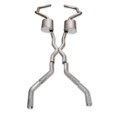 Stainless Works Chevy Camaro 1967-69 Exhaust 2.5in Stainless with X-Pipe CA676925CS CA676925CS Photo - Primary