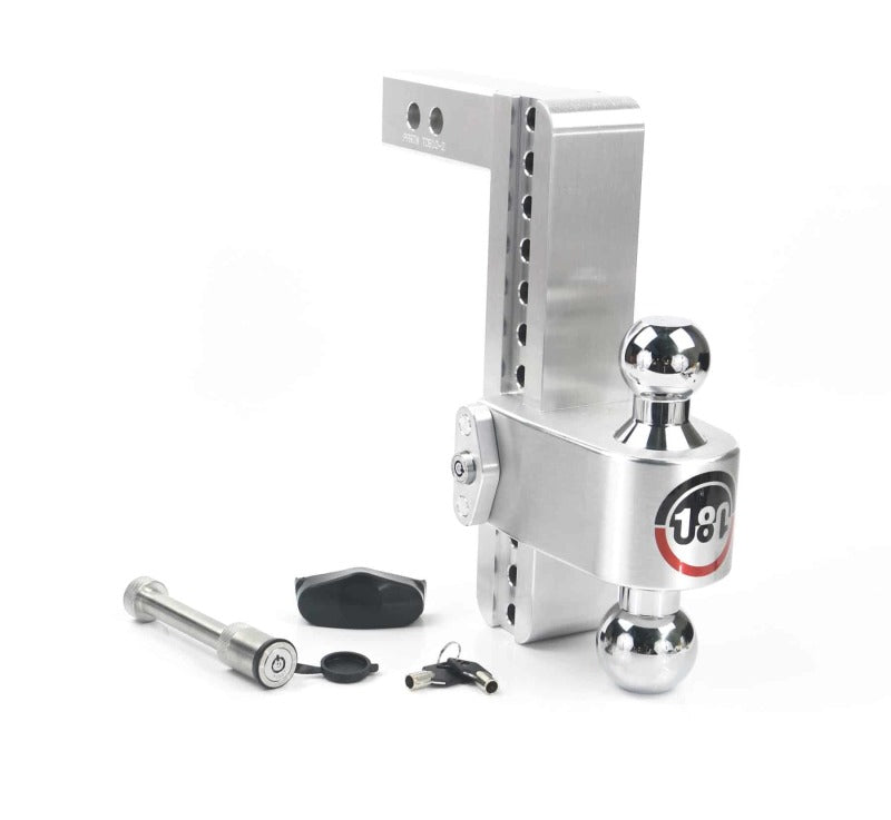 Weigh Safe 180 Hitch 10in Drop Hitch & 2in Shank (10K/12.5K GTWR) w/WS05 - Aluminum CTB10-2-KA