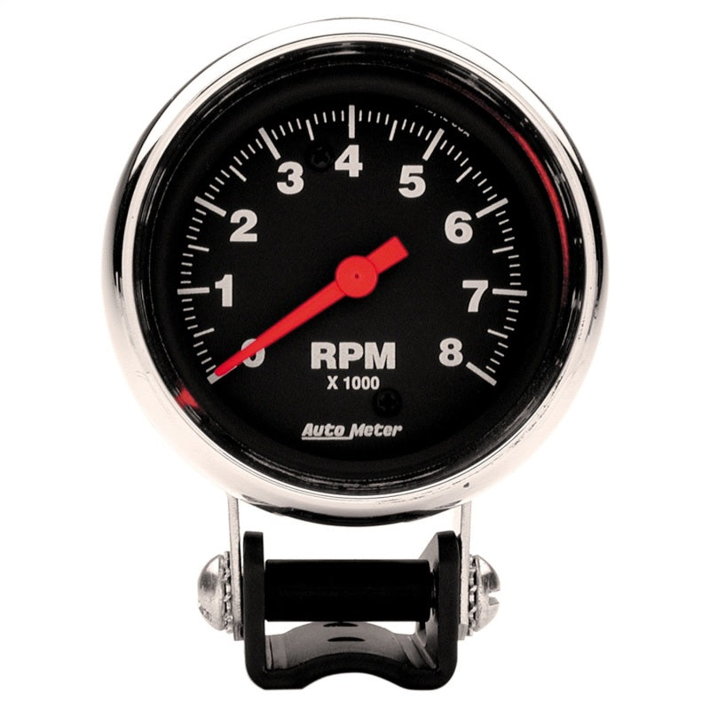 Autometer 2-5/8" Pedestal Tachometer, 0-8,000 Rpm, Traditional Chrome 2893 Photo - Primary