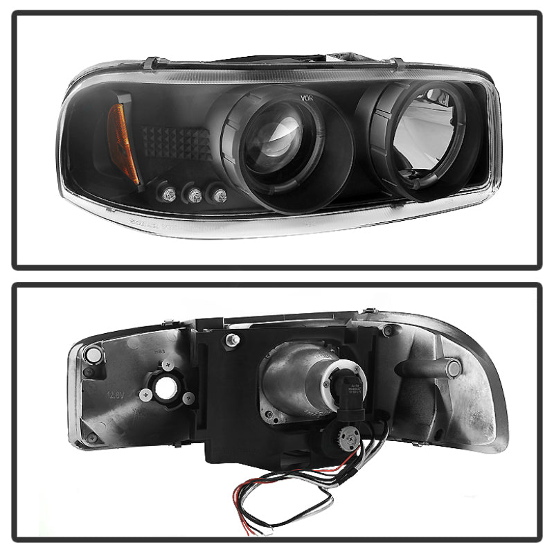 Spyder GMC Sierra 1500/2500/3500 99-06 Projector Headlights LED Halo LED Black PRO-YD-CDE00-HL-BK 5009357 5009357 User 1