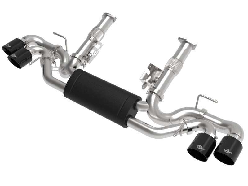 aFe MACH Force-Xp 2-1/2in 304SS Cat-Back 2020 Chevy Corvette (C8) 6.2L - Black Tip 49-34127-B 49-34127-B Photo - Primary