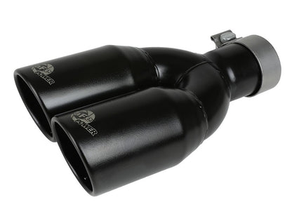 aFe Vulcan Series 3in-2-1/2in 304 SS Cat-Back 2020 Jeep Gladiator (JT) V6-3.6L w/ Black Tips 49-38084-B 49-38084-B Photo - Close Up