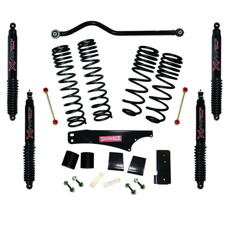 Skyjacker 2007-2018 Jeep Wrangler JK 2 Door 4WD Long Travel 3.5in-4in Lift Kit w/Black Max Shocks JK35BPBLT JK35BPBLT Photo - Primary