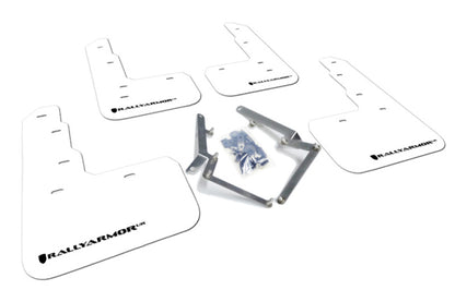 Rally Armor  17-18 Honda Civic Type R (Type R Only) UR White Mud Flap MF47-UR-WH/BLK Photo - Primary