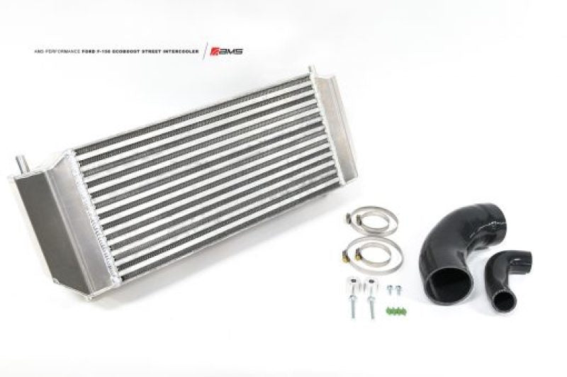 AMS Performance 2015+ Ford F-150 2.7L/3.5L / 17-19 Ford Raptor 3.5L 5.5in Thick Intercooler Upgrade AMS.32.09.0001-1 AMS.32.09.0001-1 Photo - Primary