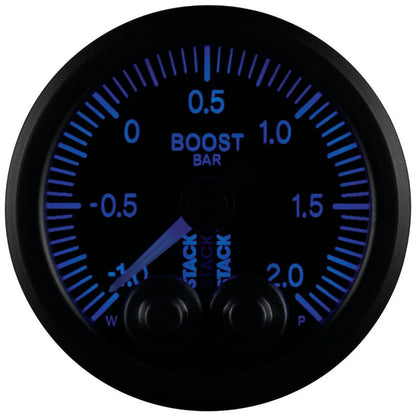 Autometer Stack 52mm -1 to +2 Bar (Incl T-Fitting) Pro-Control Boost Pressure Gauge - Black ST3511 ST3511 User 8