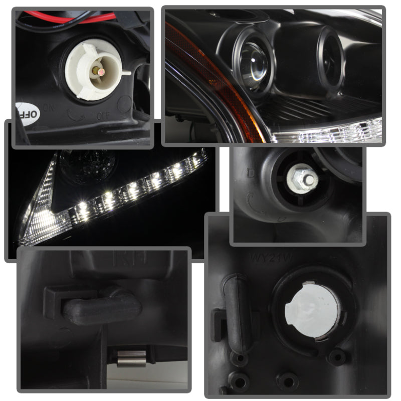 Spyder Lexus RX330 2004-2006 Projector Headlights Halogen Model- DRL LED Blk PRO-YD-LRX35004-DRL-BK 5076779 5076779 User 1