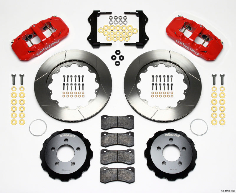 Wilwood AERO6 Front Hat Kit 14.25 Red 2006-10 Magnum/Challngr/Chrgr/300C 140-11764-R 140-11764-R Photo - Primary
