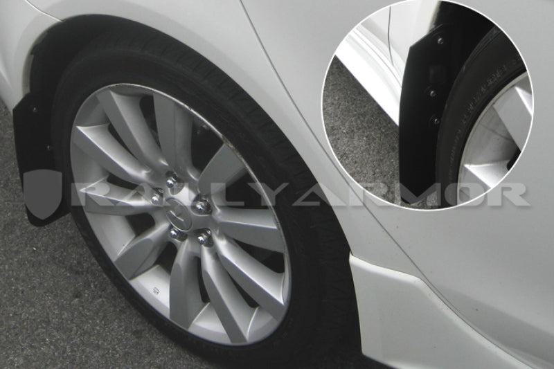 Rally Armor 07+Mitsubishi Lancer Basic Mud flap 0B9CC MF8-BAS-BLK Photo - Primary