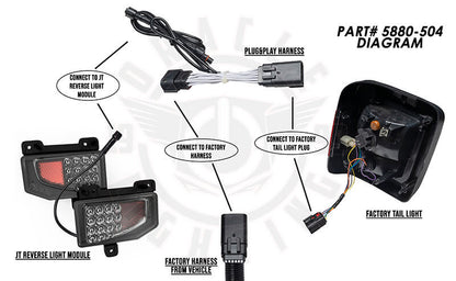 ORACLE Lighting Oracle Rear Bumper LED Reverse Lights for Jeep Gladiator JT w/ Plug & Play Harness - 6000K 5881-504 5881-504 Installation Instructions