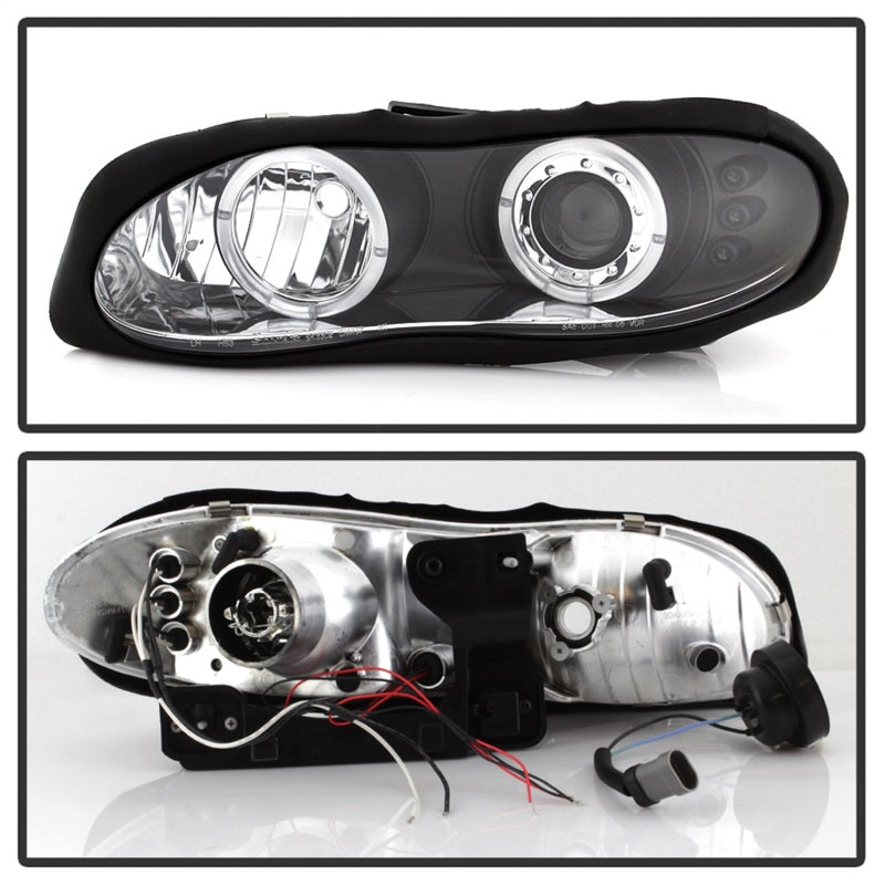 Spyder Chevy Camaro 98-02 Projector Headlights LED Halo LED Blk - Low H1 PRO-YD-CCAM98-HL-BK 5009234 5009234 Photo - Unmounted