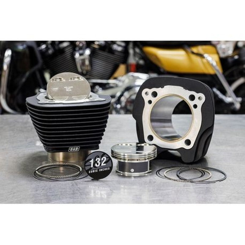 S&S Cycle 2017+ M8 Models 4.320in Bore 4.500in Stroke Cylinder Kit - Wrinkle Black w/o Highlight 910-0846 910-0846 Photo - Primary