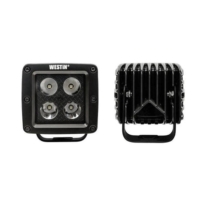 Westin HyperQ LED Auxiliary Lights 3in x 3in cube 20w Flood - Black 09-12205B-PR 09-12205B-PR Photo - Unmounted