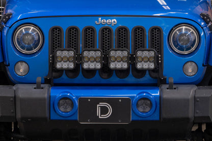 Diode Dynamics Jeep JK SS5 4-Pod CrossLink Grille Lightbar Kit Pro - White Combo DD7272 DD7272 User 1
