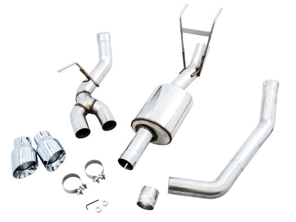 AWE Tuning 09-18 RAM 1500 5.7L (w/o Cutouts) 0FG Single Side Exit Cat-Back Exhaust - Chrome Tips 3015-32304 3015-32304 Photo - out of package