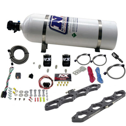Nitrous Express Ford Coyote 5.0L V8 Nitrous Wet Port Plate Kit w/15lb Bottle 20956-15 20956-15 Photo - Primary