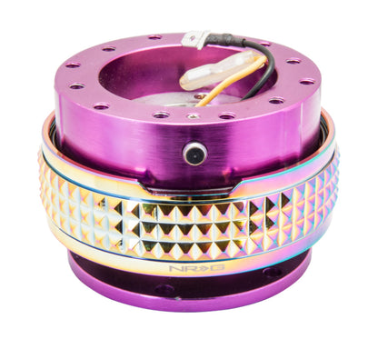 NRG Quick Release Kit - Purple Body / Neochrome Pyramid Ring SRK-210PP/MC Photo - Primary