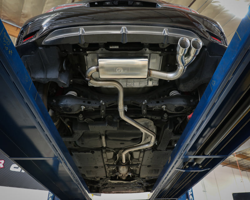 aFe POWER Takeda 2in to 2-1 304 SS Cat-Back Exhaust w/ Polished Tips 11-17 Lexus CT200h 1.8L 49-36047-P 49-36047-P Photo - Mounted