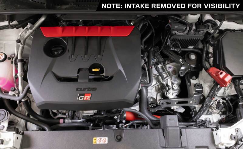 K&N Engineering K&N 23-24 Toyota GR Corolla L3 1.6L Charge Pipe Kit - Wrinkle Red 77-1018TWR 77-1018TWR Photo - Mounted