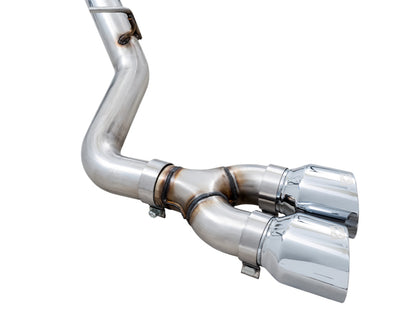 AWE Tuning 4th Gen GM 1500 5.3L 0FG Catback Dual Side Exit (Flat Bumper) - Chrome Tips 3015-22207 3015-22207 Photo - Close Up