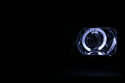 Anzo 1998-2005 Chevrolet S-10 Projector Headlights w/ Halo Chrome 111016 Photo - Mounted