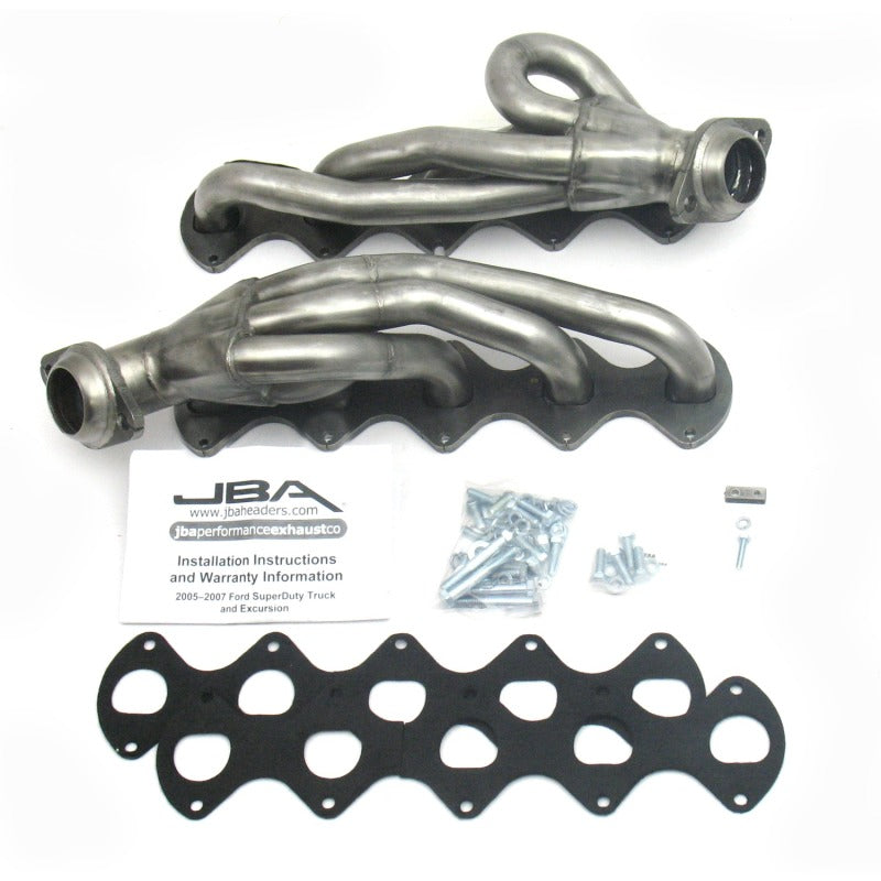 JBA 05-10 Ford F-Series 6.8L 3V V10 1-1/2in Primary Raw 409SS Cat4Ward Header 1670S 1670S Photo - Primary