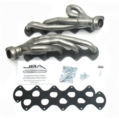 JBA 05-10 Ford F-Series 6.8L 3V V10 1-1/2in Primary Raw 409SS Cat4Ward Header 1670S 1670S Photo - Primary