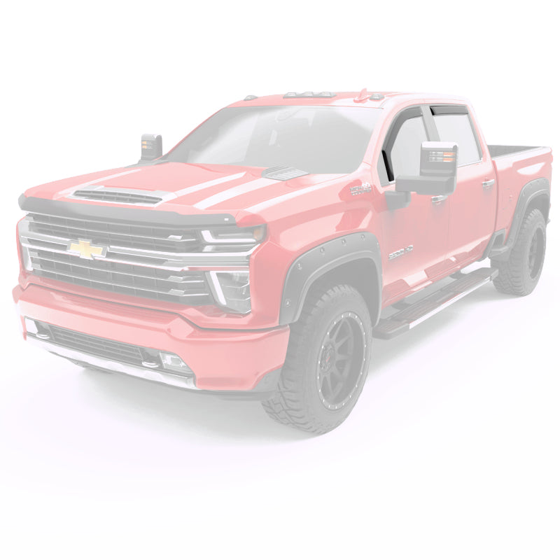 EGR 2019 Chevy 1500 Crew Cab In-Channel Window Visors - Matte Black 571655 571655 Photo - Mounted