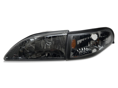 Raxiom 94-98 Mustang Axial Series Cobra Style Headlights- Black Housing (Clear Lens) 49050 49050 Photo - Close Up
