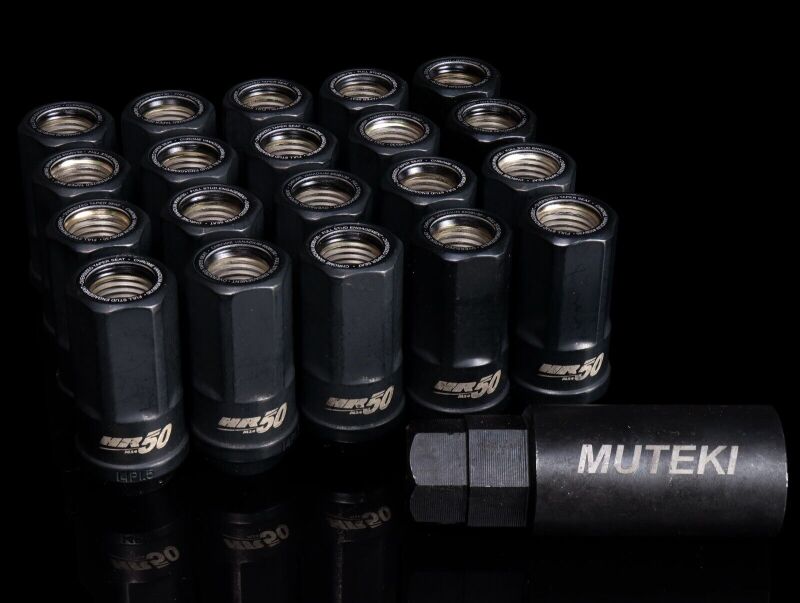 Wheel Mate Muteki HR50 Open End Lug Nuts - Black w/ Black Ring 14x1.50 HR5007BB HR5007BB User 1