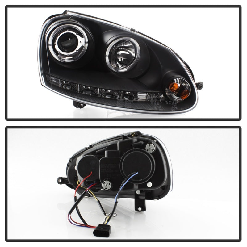 Spyder Volkswagen GTI 06-09/Jetta 06-09 Halogen Model Only - LED Halo DRL Black PRO-YD-VG06-HL-BK 5012098 5012098 Photo - Unmounted