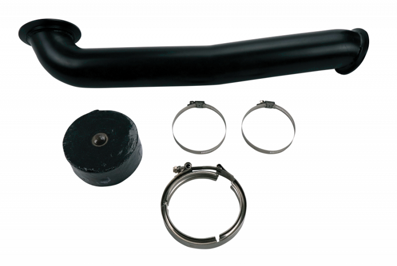 Wehrli GMC/Chevrolet LLY/LBZ/LMM Duramax 6.6L w S400 Single Turbo 3in Down Pipe - Black WCF100811