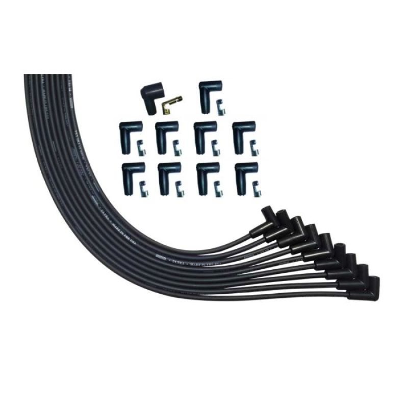 Moroso Universal V8 90 Deg Plug Unsleeved 90 Deg HEI Ultra Spark Plug Wire Set - Black 51006 51006 User 1