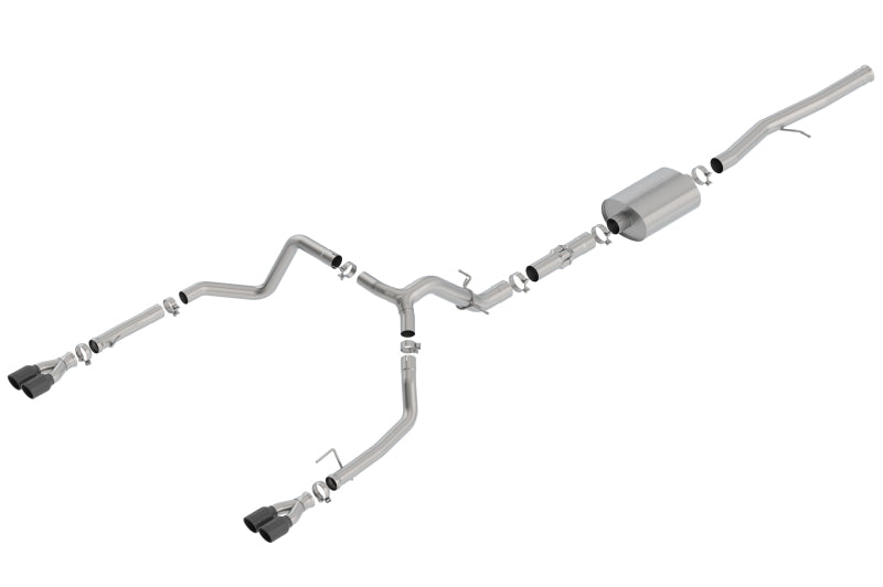 Borla 19 Chevrolet Silverado/GMC Sierra 1500 6.2L SS ATAK Catback Exhaust - Black Chrome Tips 140776BC 140776BC Photo - Primary