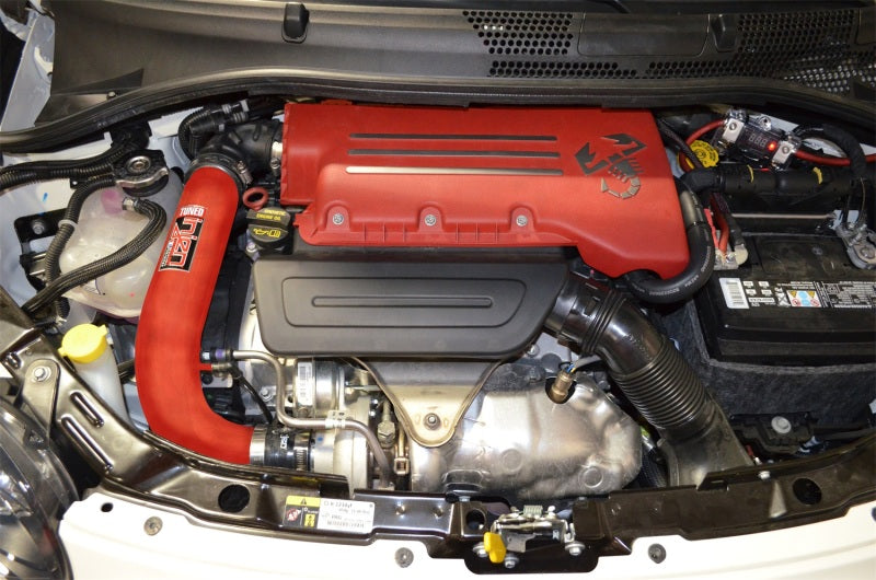 Injen 15-19 Fiat Abarth 1.4L Turbo 4Cyl Wrinkle Red Short Ram Intake w/MR Tech SP5024WR SP5024WR Photo - Mounted