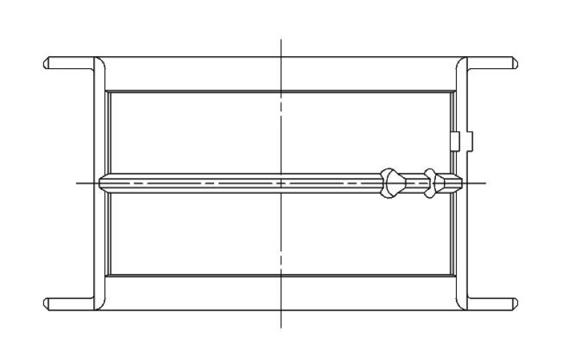 ACL Chevy 265/283/302/327 .010 Oversized Main Bearing Set - CT-1 Coated 5M429HC-10 5M429HC-10 Technical Drawing