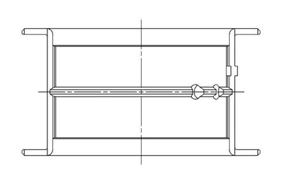 ACL Chevy 265/283/302/327 .010 Oversized Main Bearing Set - CT-1 Coated 5M429HC-10 5M429HC-10 Technical Drawing