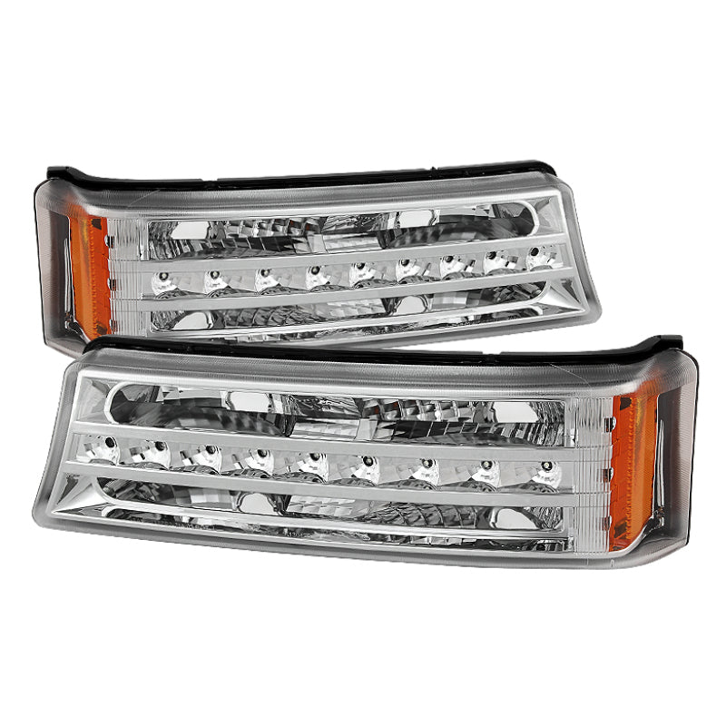 SPYDER Xtune Chevy Silverado 03-06 / Avalanche 02-06 LED Bumper Lights Chrome CBL-JH-CS03-LED-C 9027499 9027499 Photo - Primary
