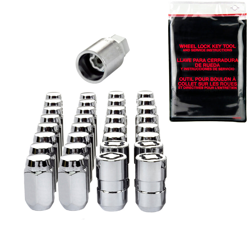 McGard 8 Lug Hex Install Kit w/Locks (Cone Seat Nut) M14X1.5 / 22mm Hex / 1.635in. Length - Chrome 84825 84825 Photo - Primary
